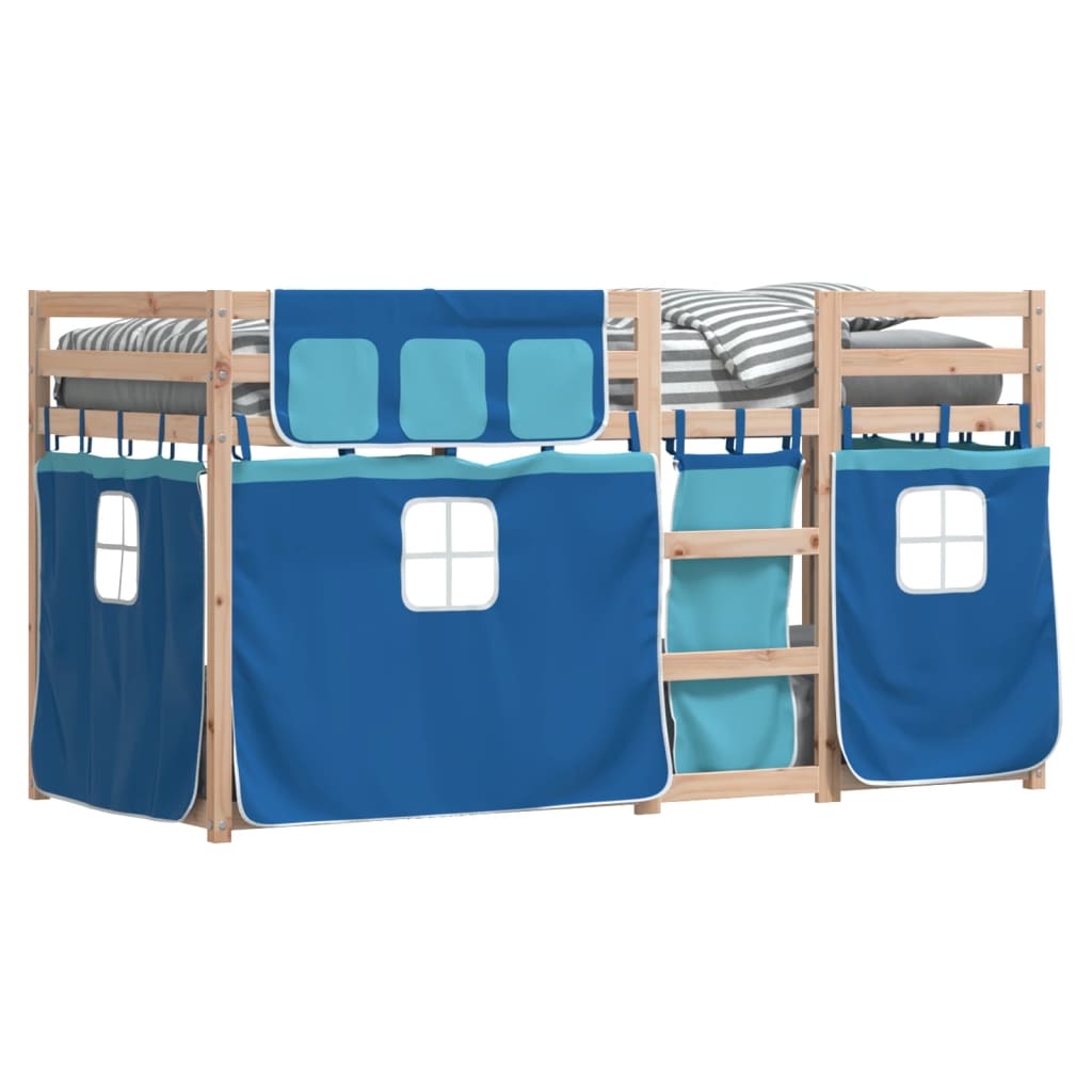 Bunk Bed without Mattress Blue 90x200 cm Solid Wood Pine