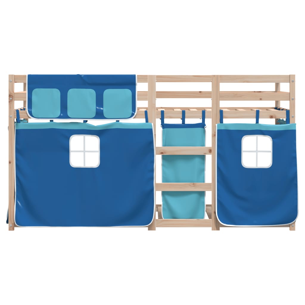 Bunk Bed without Mattress Blue 90x200 cm Solid Wood Pine