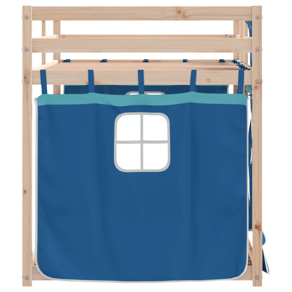 Bunk Bed without Mattress Blue 90x200 cm Solid Wood Pine