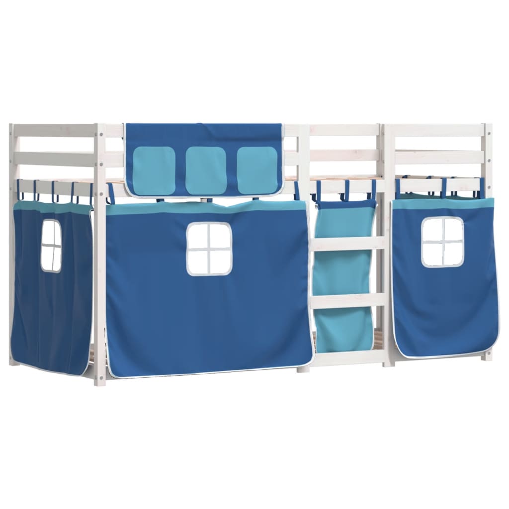 Bunk Bed without Mattress Blue 90x200 cm Solid Wood Pine