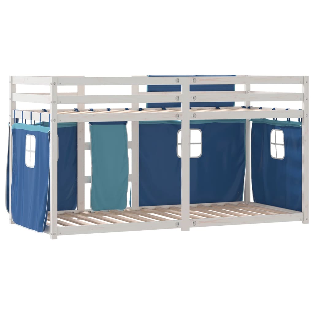 Bunk Bed without Mattress Blue 90x200 cm Solid Wood Pine