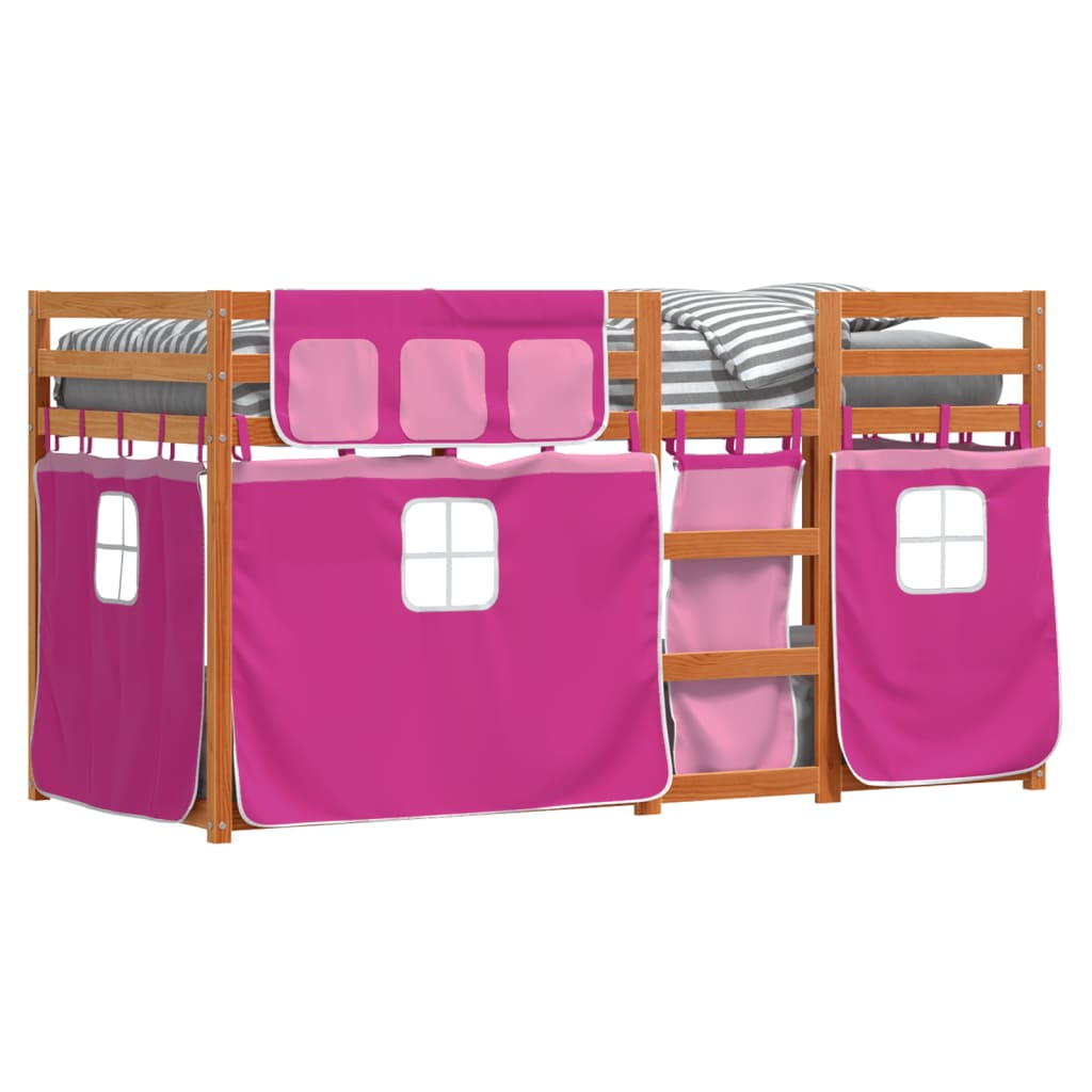 Bunk Bed without Mattress Pink 90x200 cm Solid Wood Pine
