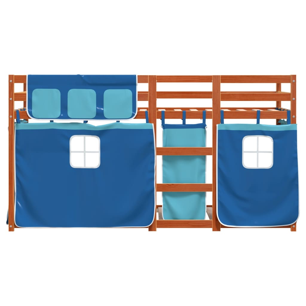 Bunk Bed without Mattress Blue 90x190 cm Single Solid Wood Pine