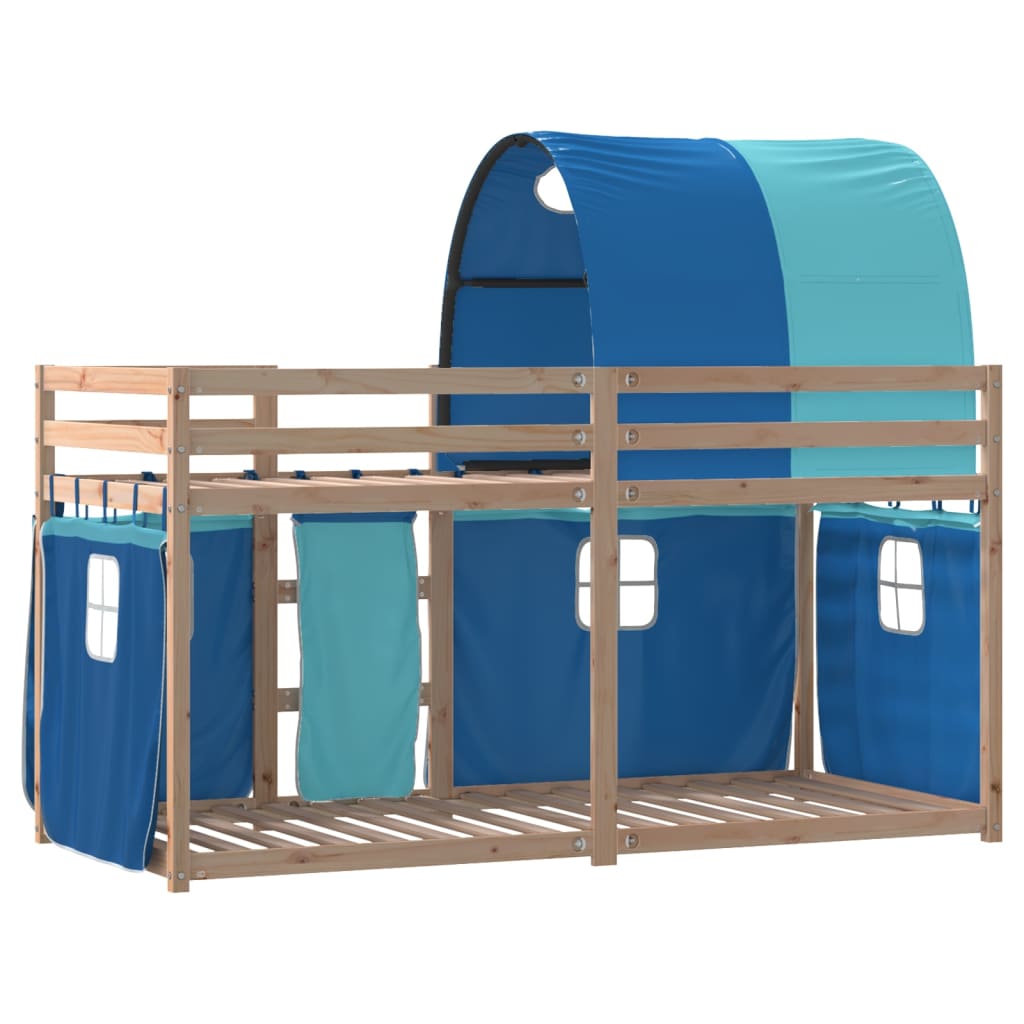Bunk Bed without Mattress Blue 80x200 cm Solid Wood Pine
