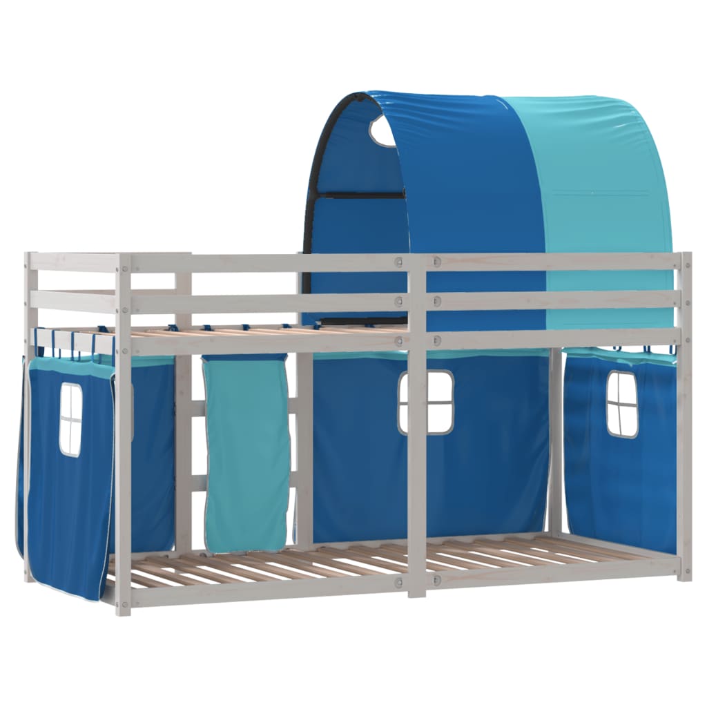Bunk Bed without Mattress Blue 80x200 cm Solid Wood Pine