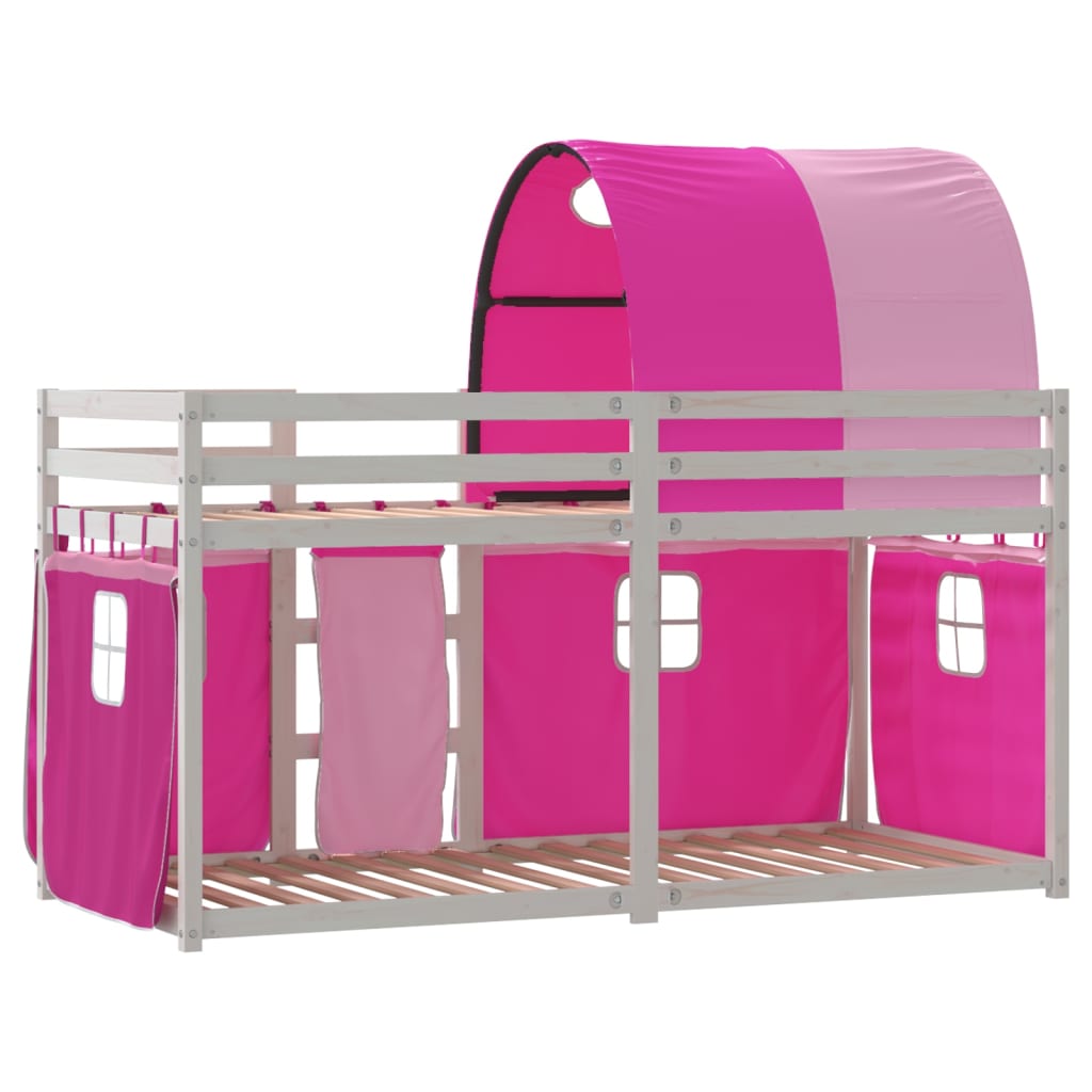 Bunk Bed without Mattress Pink 80x200 cm Solid Wood Pine