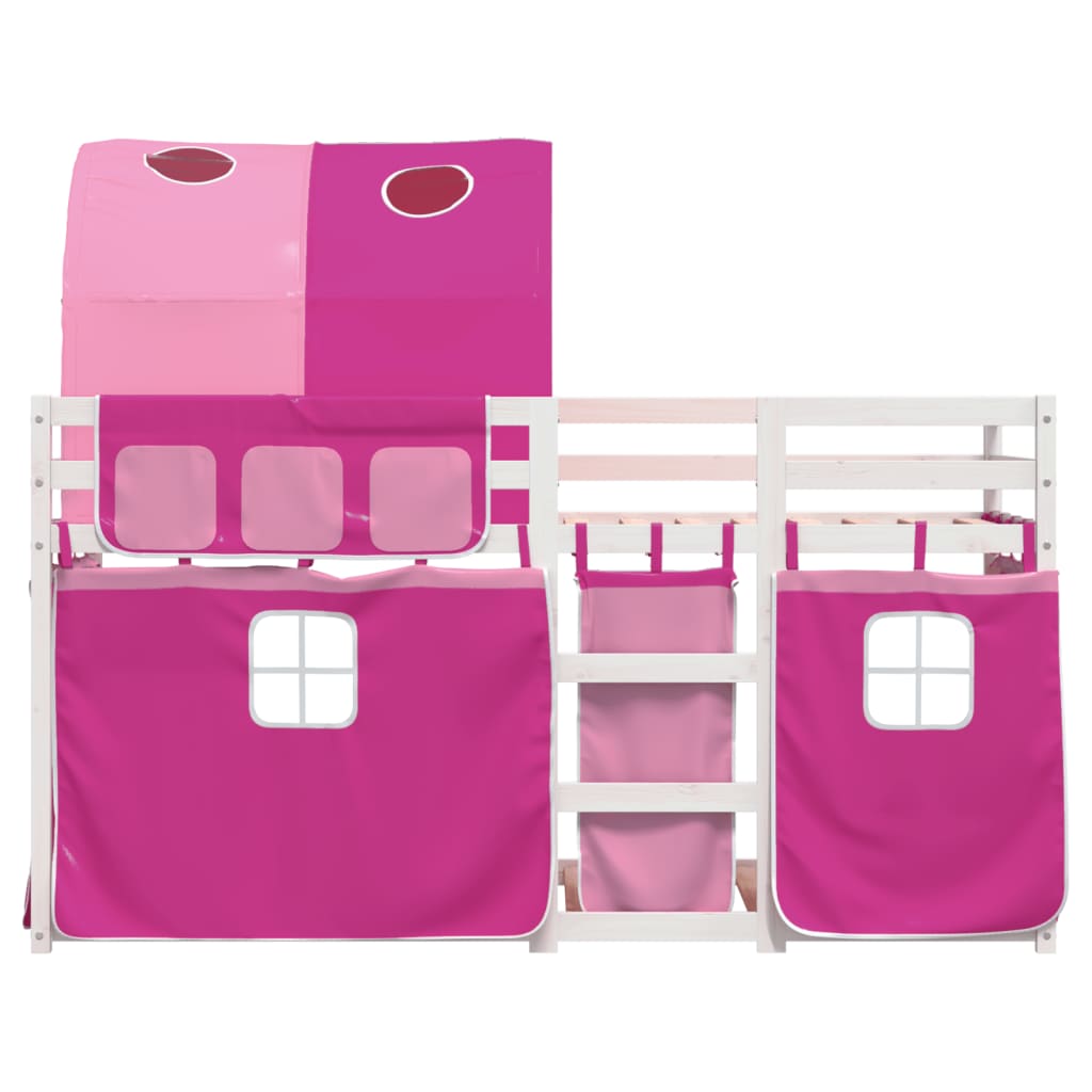 Bunk Bed without Mattress Pink 75x190 cm Small Single Solid Wood Pine