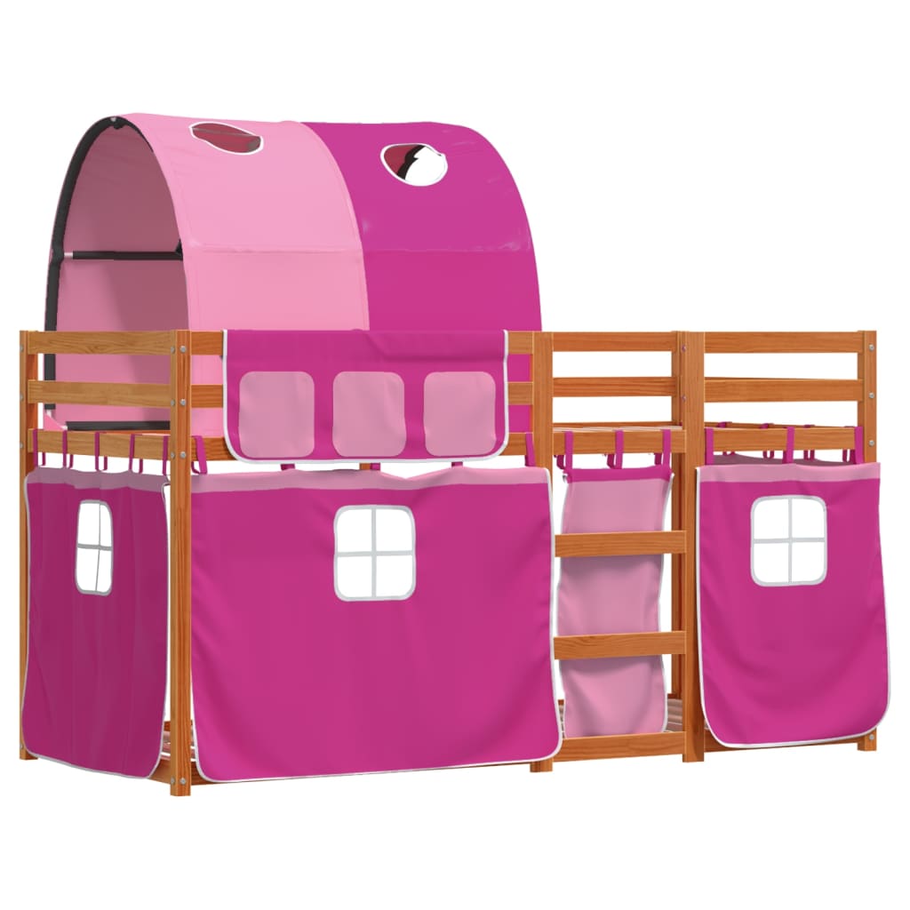 Bunk Bed without Mattress Pink 80x200 cm Solid Wood Pine