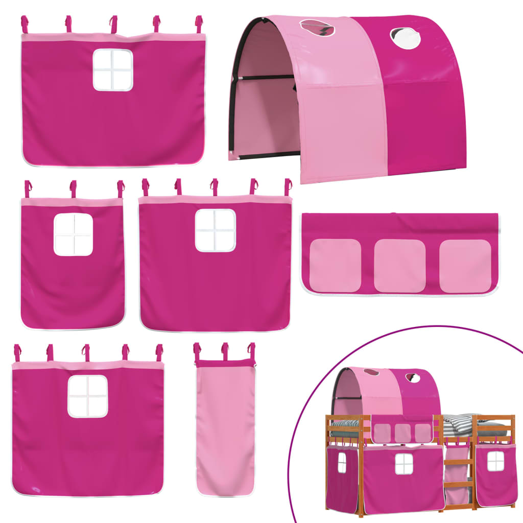 Bunk Bed without Mattress Pink 80x200 cm Solid Wood Pine