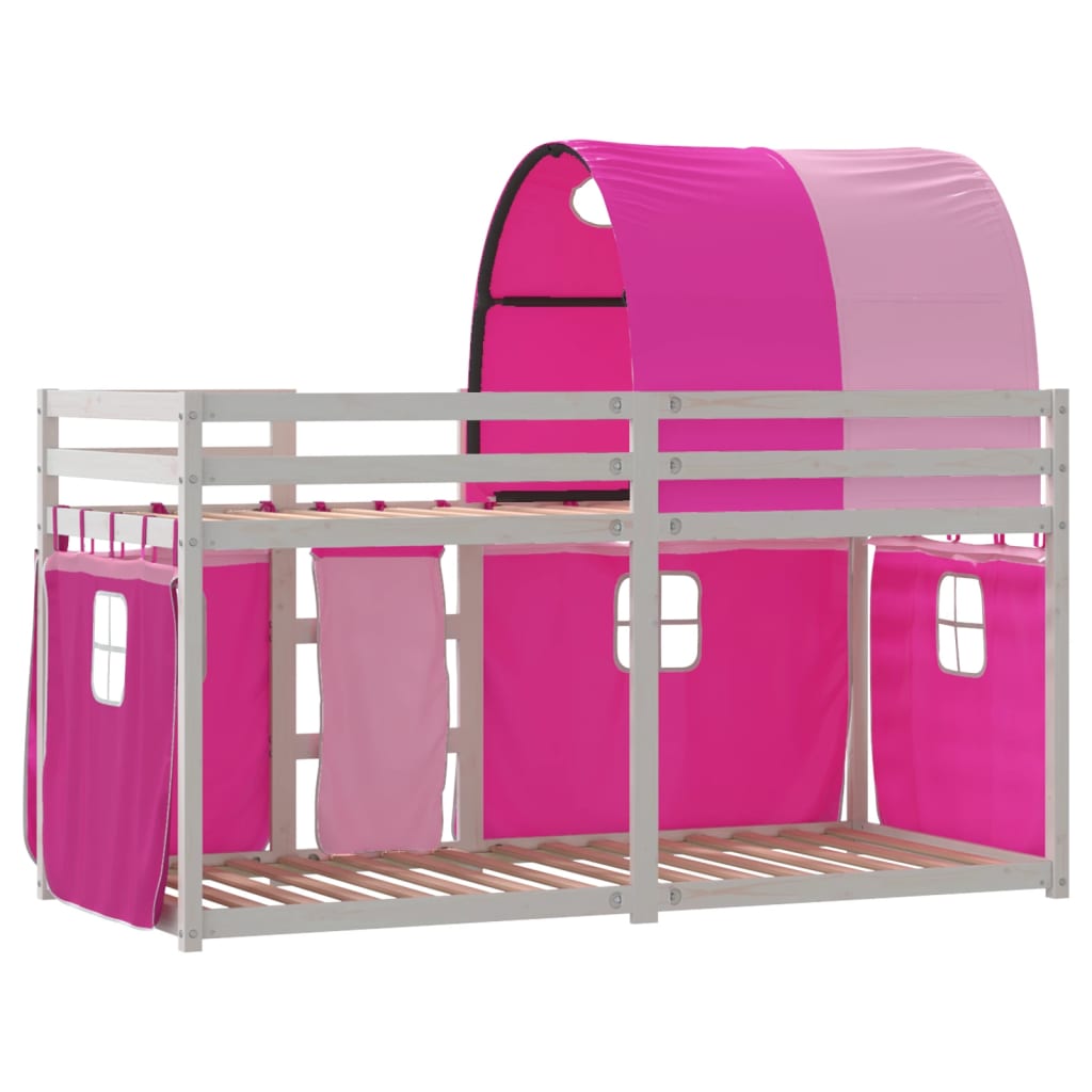 Bunk Bed without Mattress Pink 90x200 cm Solid Wood Pine