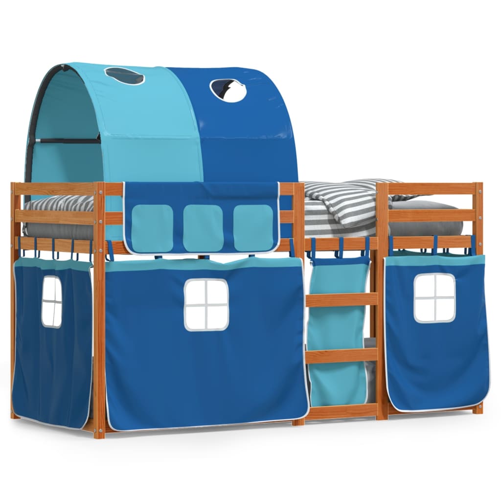 Bunk Bed without Mattress Blue 90x200 cm Solid Wood Pine