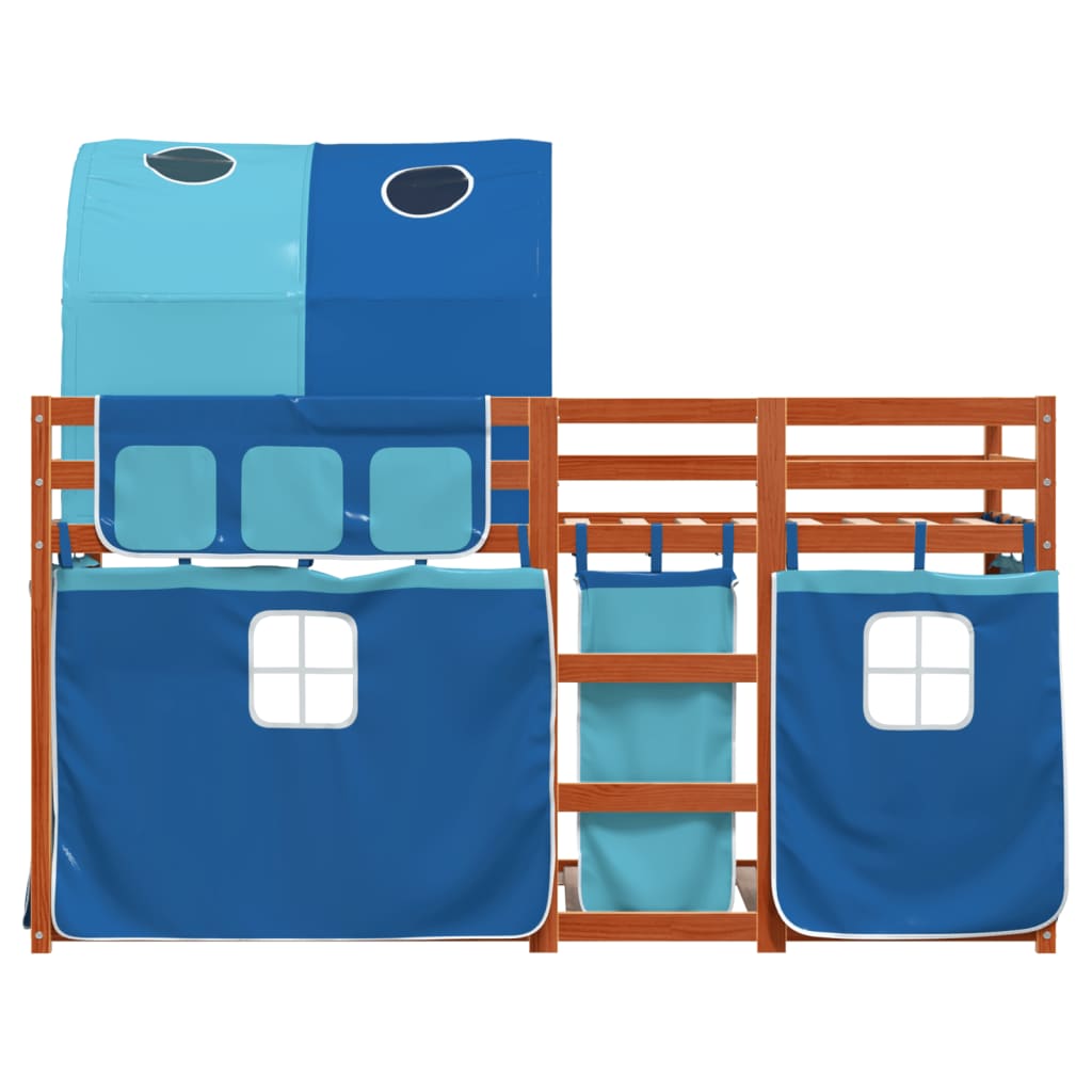 Bunk Bed without Mattress Blue 90x200 cm Solid Wood Pine