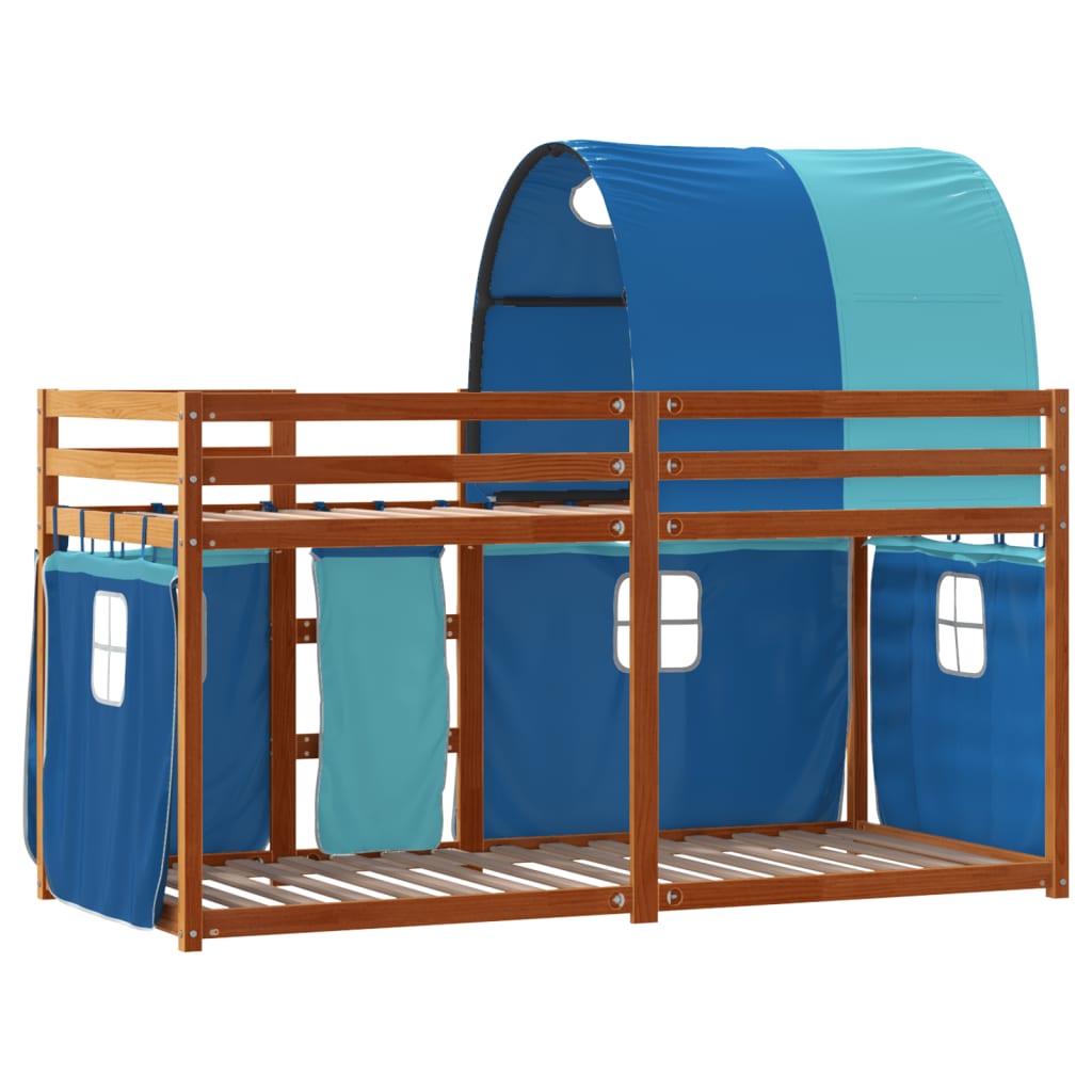Bunk Bed without Mattress Blue 90x200 cm Solid Wood Pine
