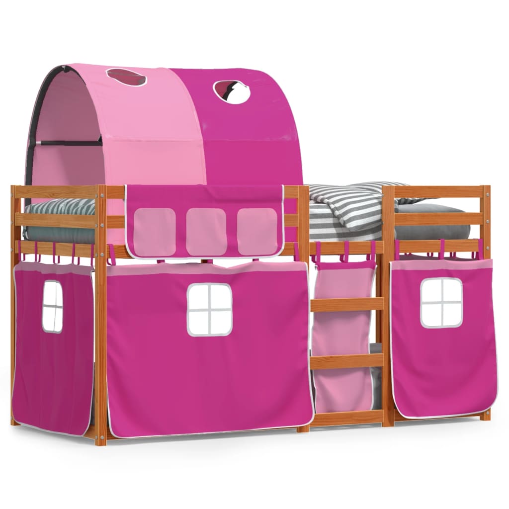Bunk Bed without Mattress Pink 90x200 cm Solid Wood Pine