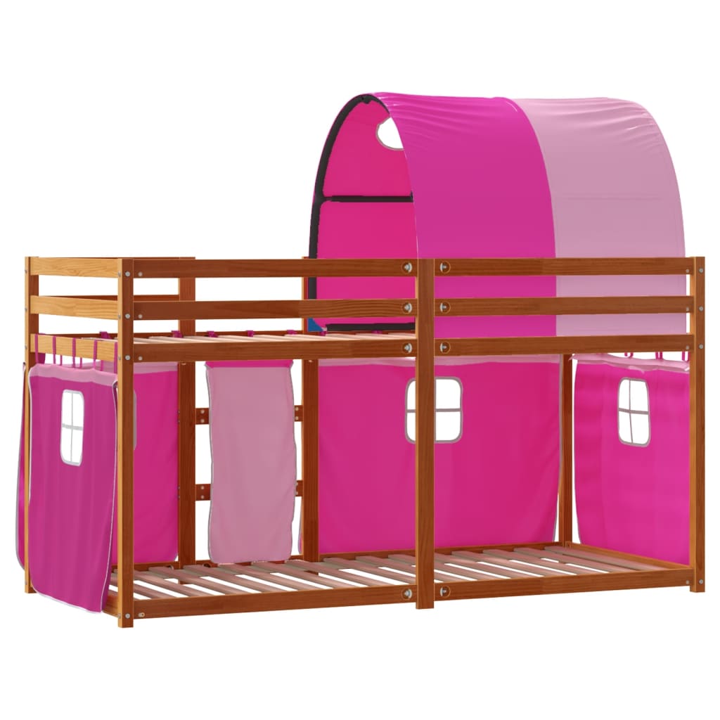 Bunk Bed without Mattress Pink 90x200 cm Solid Wood Pine