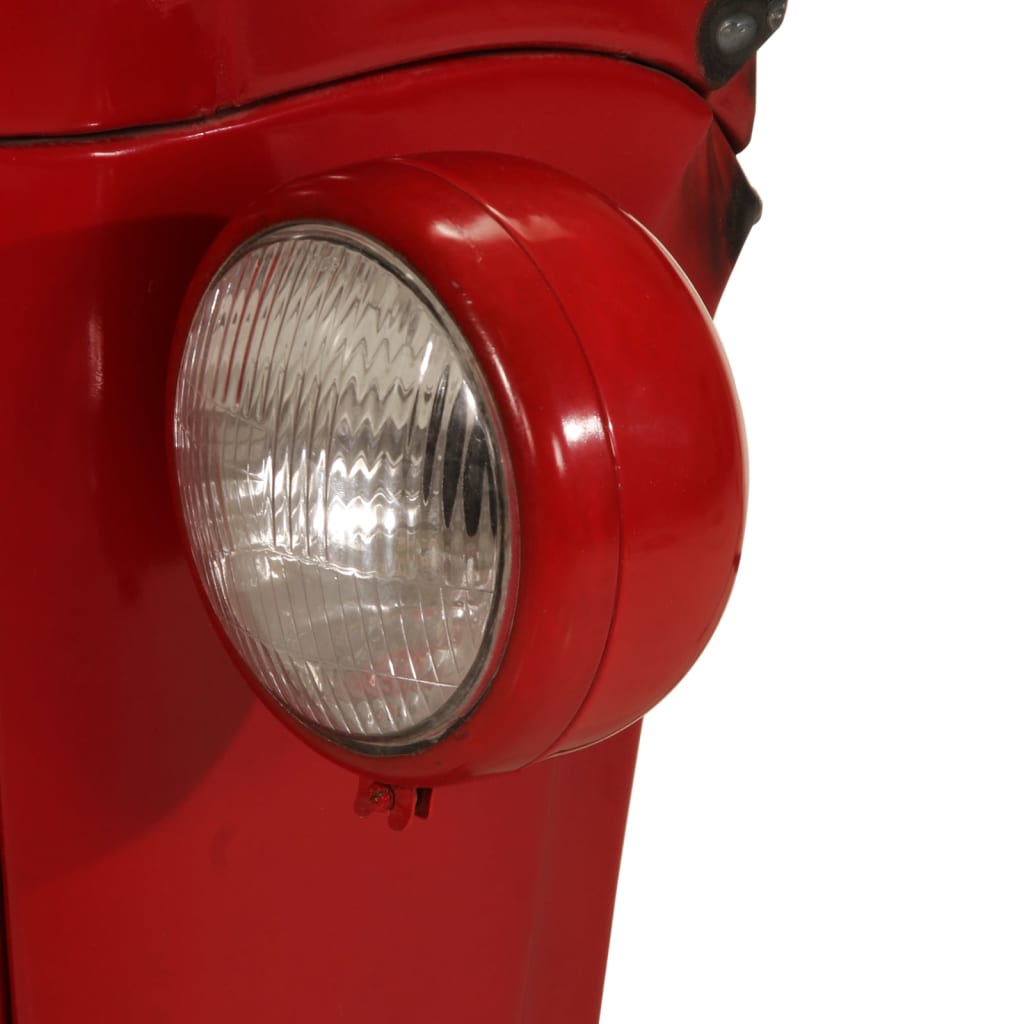 Tractor Bar Table Red and Brown 55x120x107 cm Solid Wood Mango