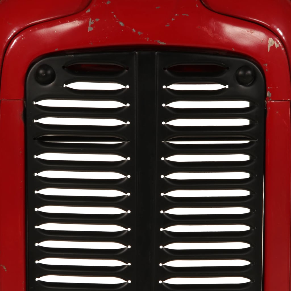 Tractor Bar Table Red and Brown 55x120x107 cm Solid Wood Mango