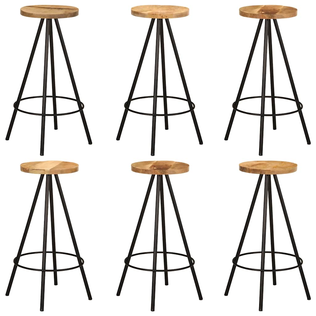 7 Piece Bar Set Solid Wood Mango