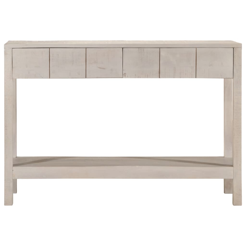 Console Table White 110x35x75 cm Solid Wood Mango