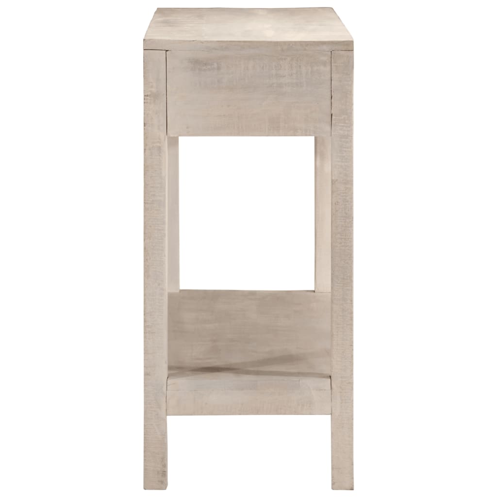 Console Table White 110x35x75 cm Solid Wood Mango