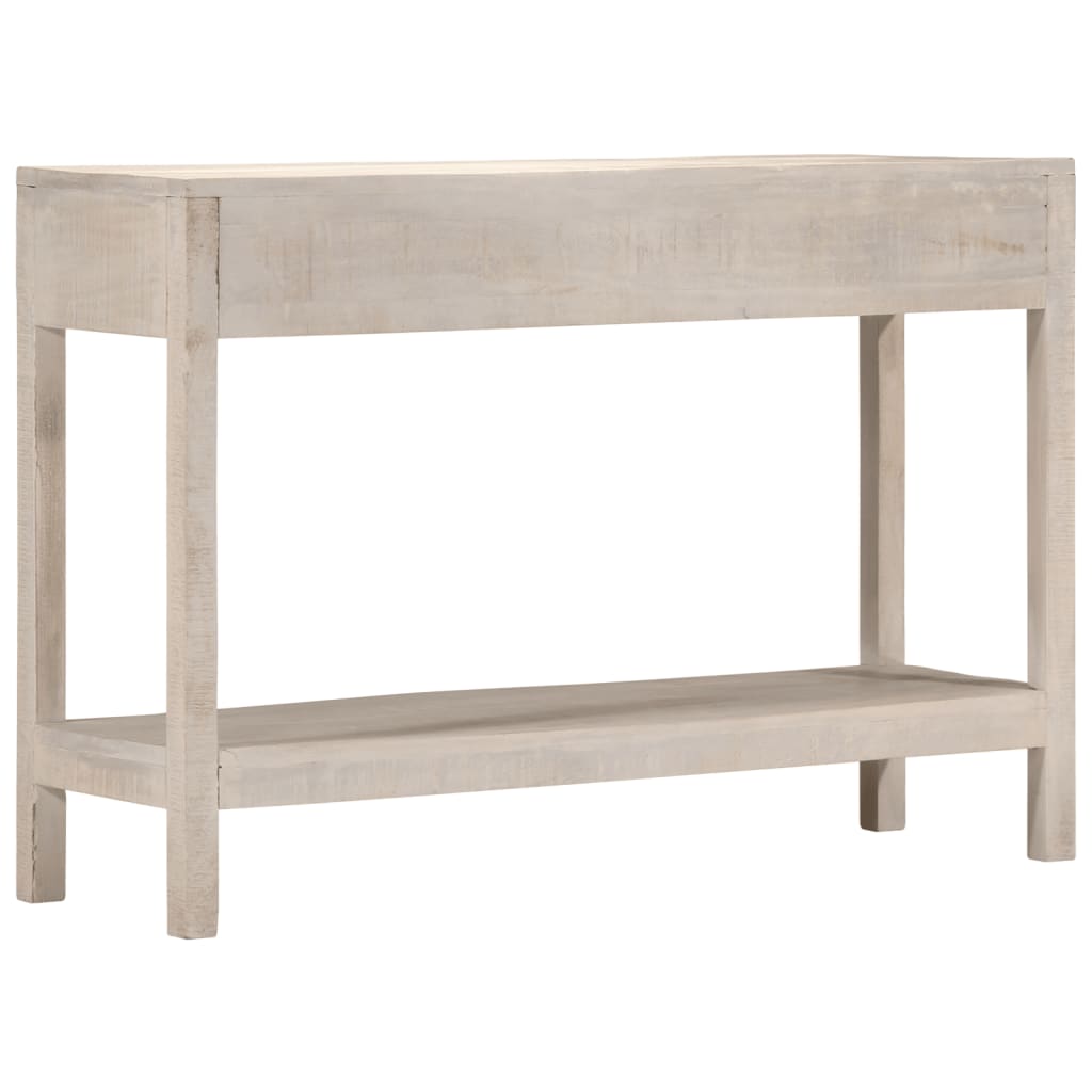 Console Table White 110x35x75 cm Solid Wood Mango