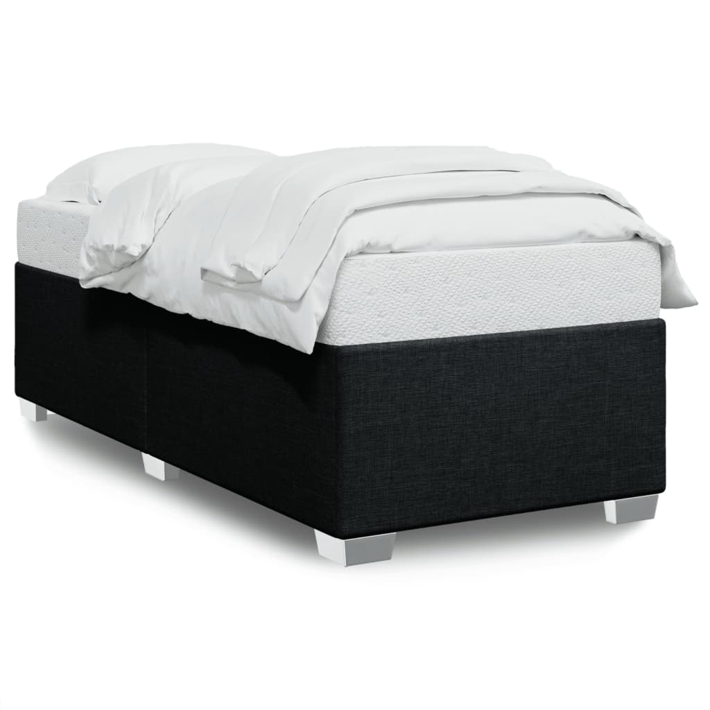 Bed Frame without Mattress Black 90x190 cm Single Fabric