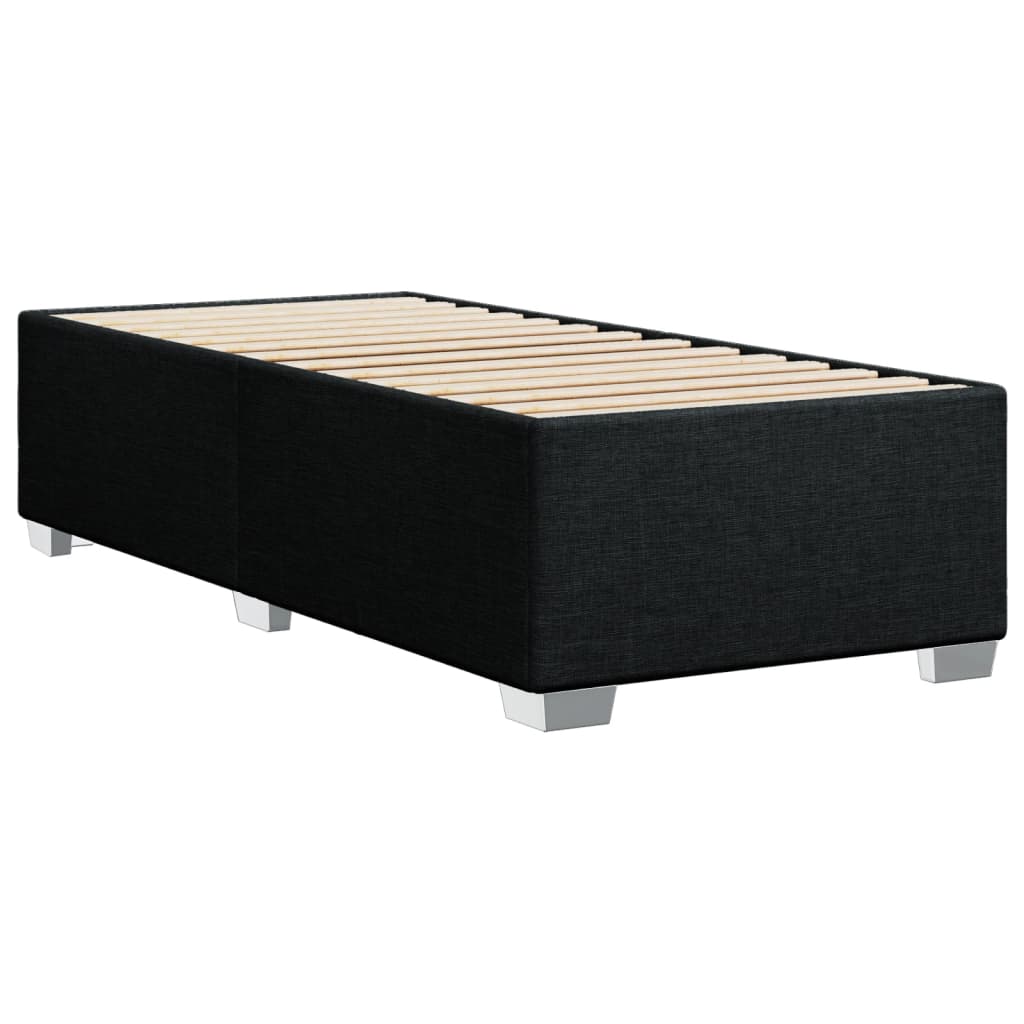 Bed Frame without Mattress Black 90x190 cm Single Fabric