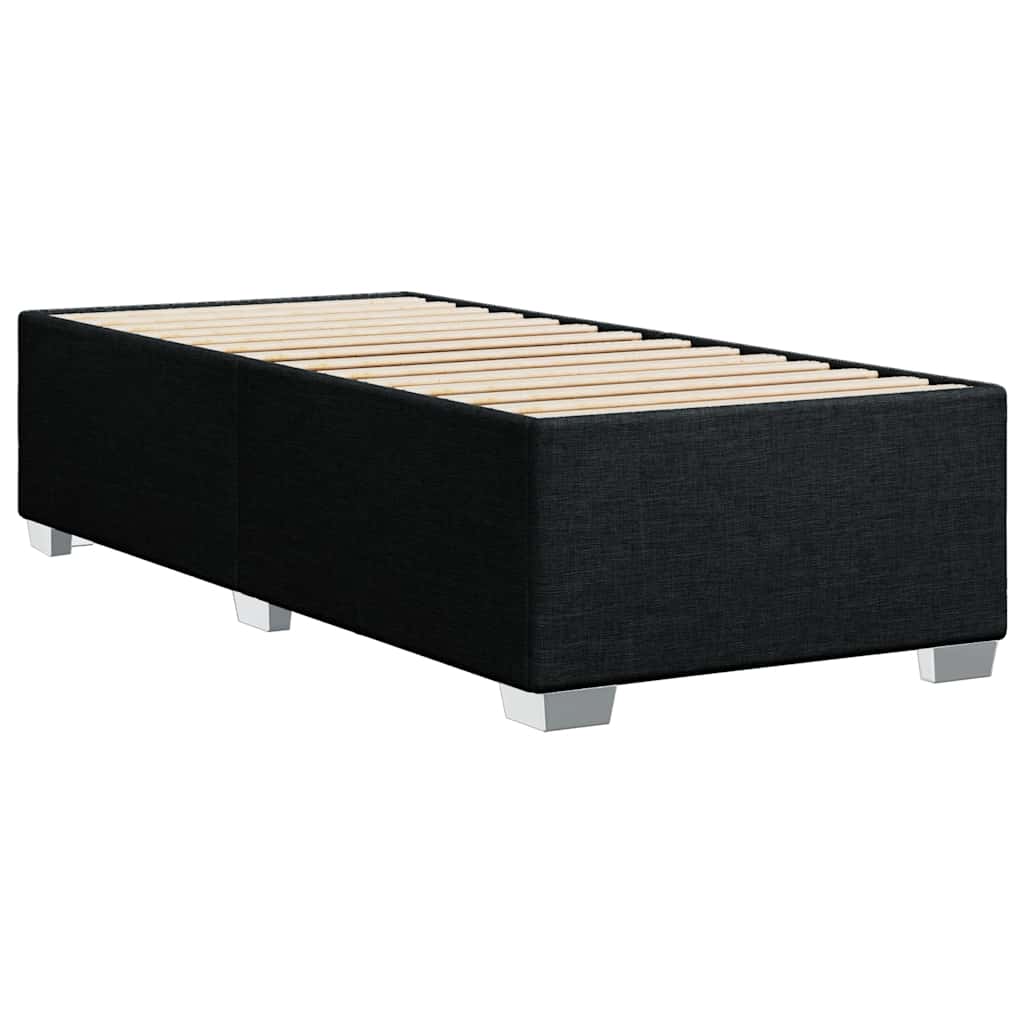 Bed Frame without Mattress Black Single Fabric