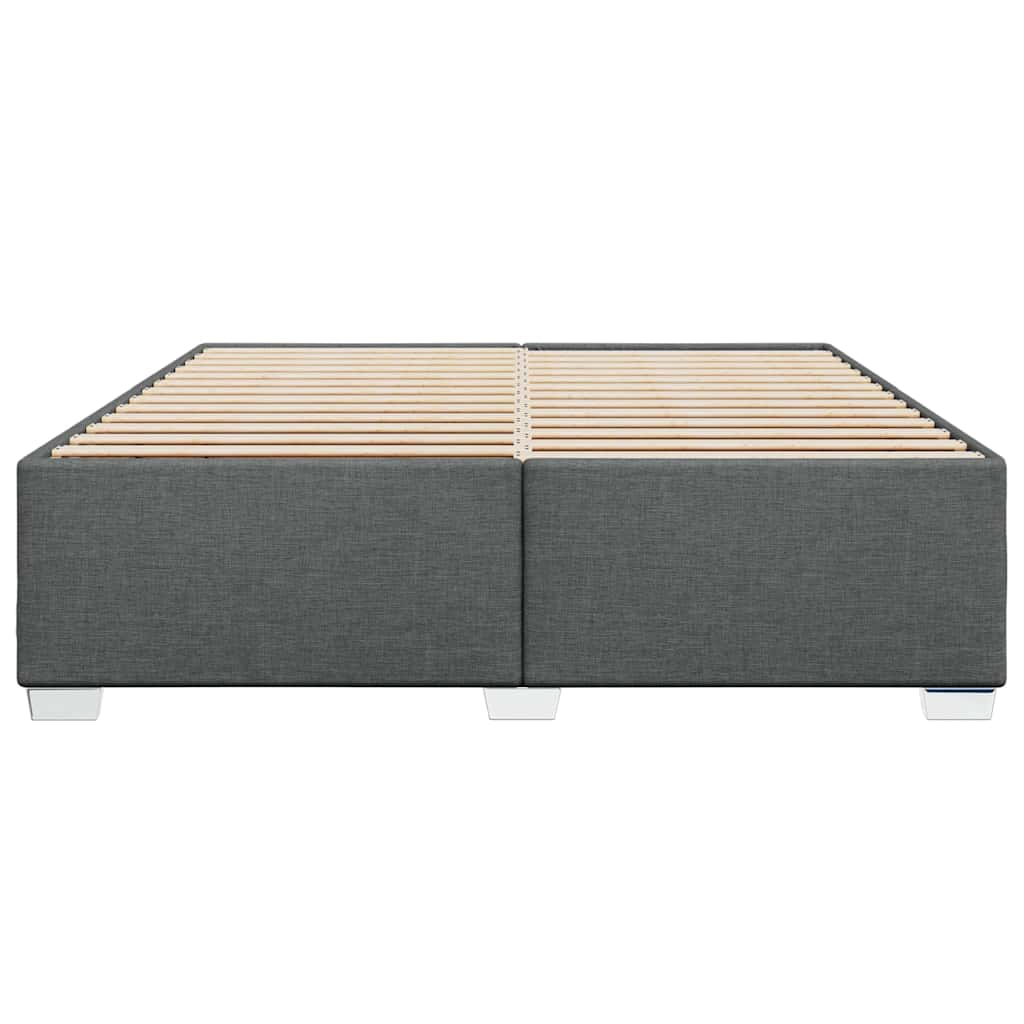 Bed Frame without Mattress Dark Grey Super King Fabric