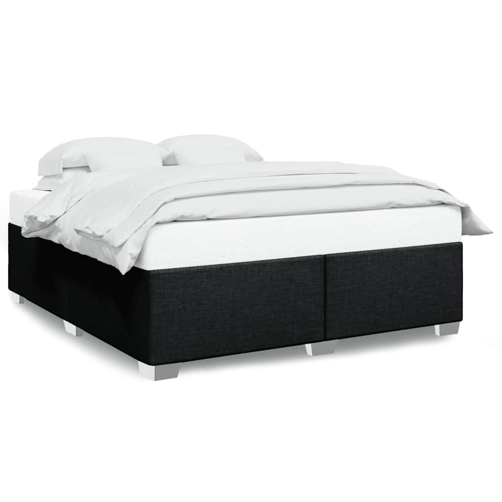 Bed Frame without Mattress Black Super King Fabric
