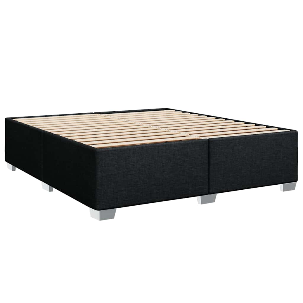 Bed Frame without Mattress Black Super King Fabric