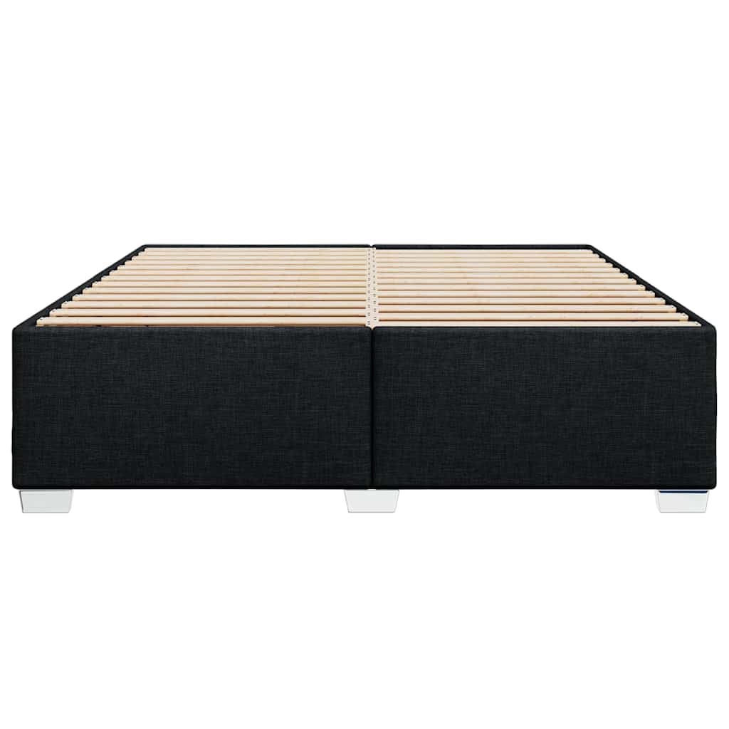Bed Frame without Mattress Black Super King Fabric
