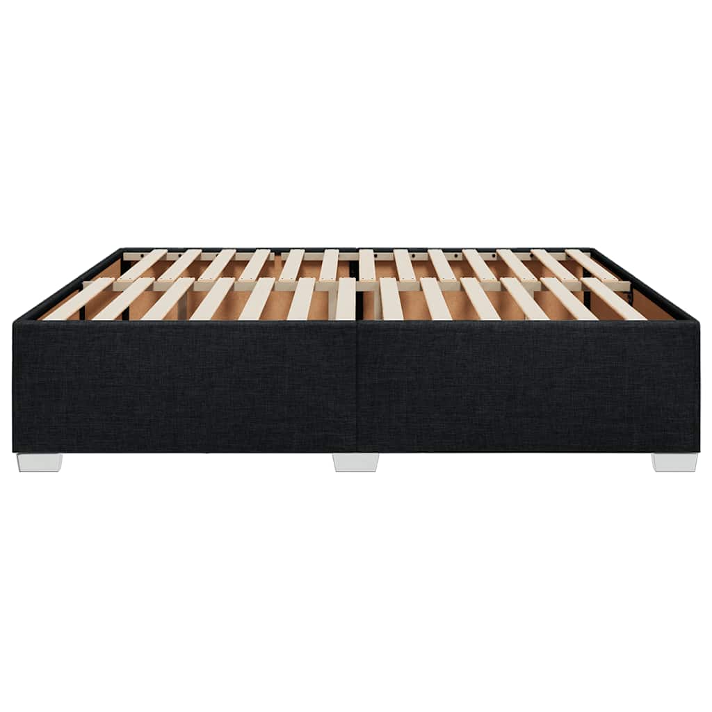 Bed Frame without Mattress Black Super King Fabric