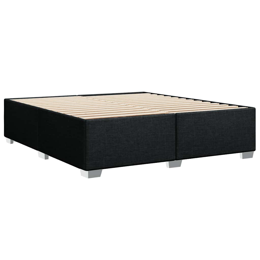 Bed Frame without Mattress Black Super King Fabric