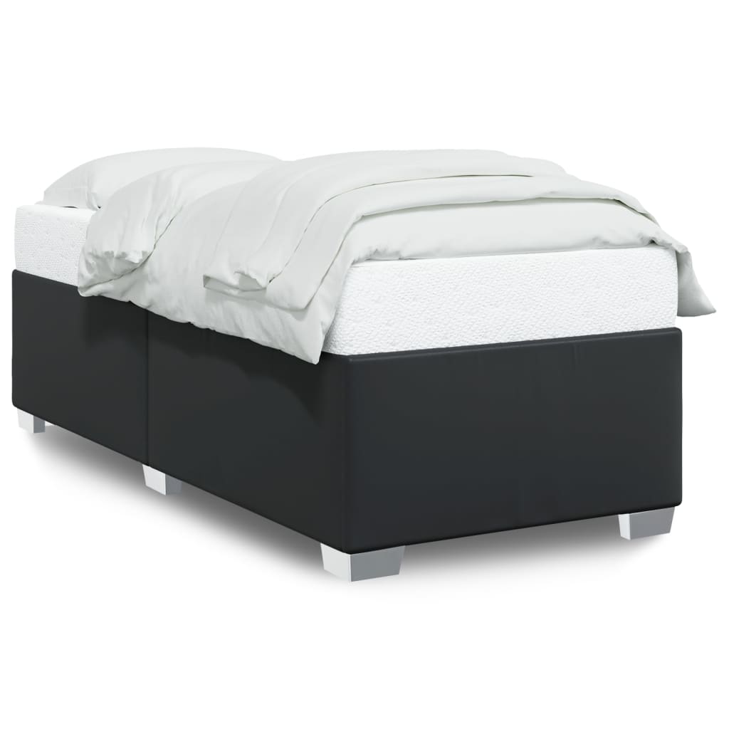 Bed Frame without Mattress Black 90x190 cm Single Faux Leather