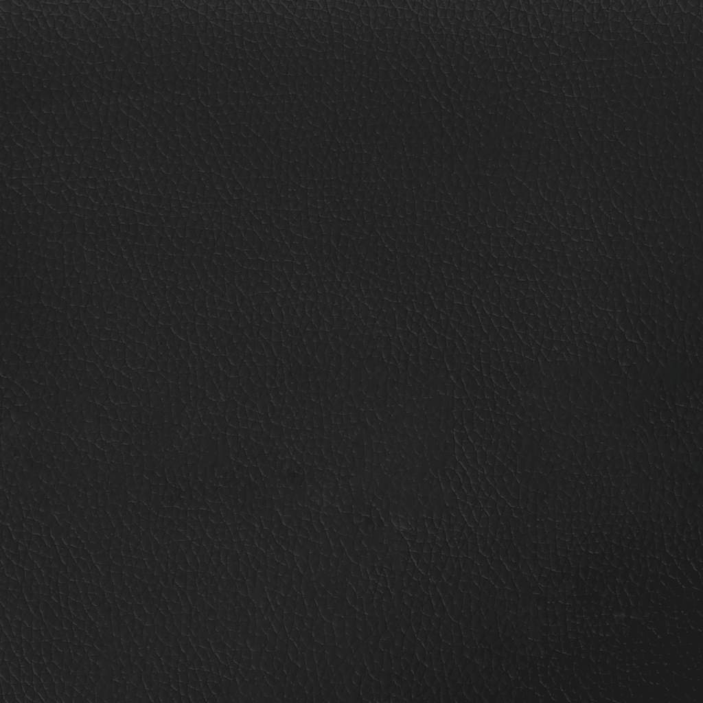 Bed Frame without Mattress Black Double Faux Leather