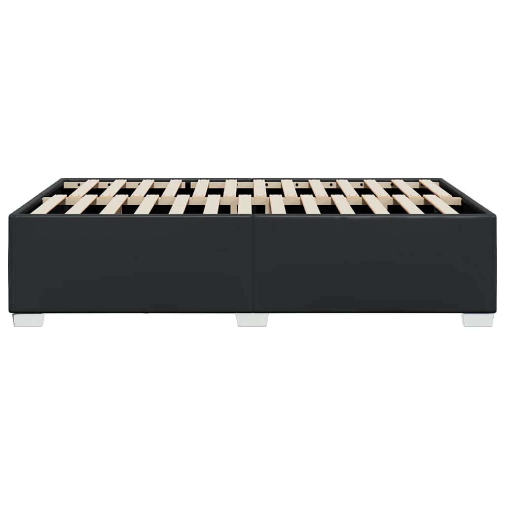 Bed Frame without Mattress Black Full Faux Leather