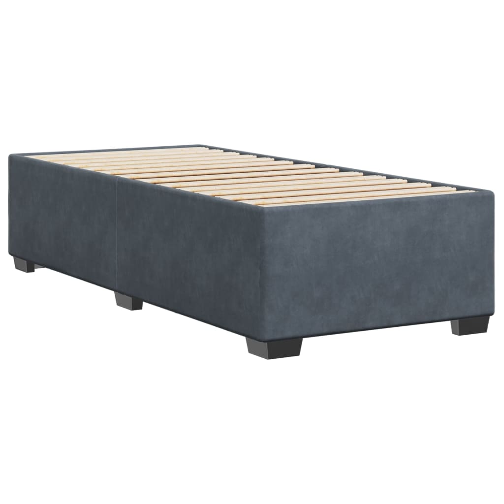 Bed Frame without Mattress Dark Grey 90x190 cm Single Velvet