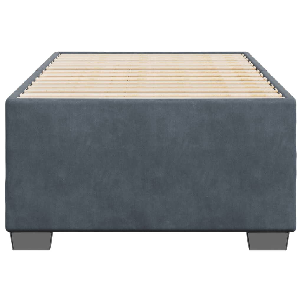 Bed Frame without Mattress Dark Grey 90x190 cm Single Velvet