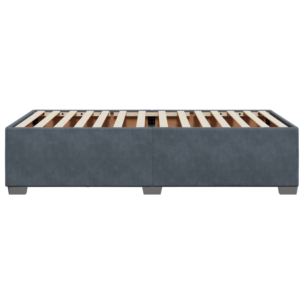 Bed Frame without Mattress Dark Grey 90x190 cm Single Velvet