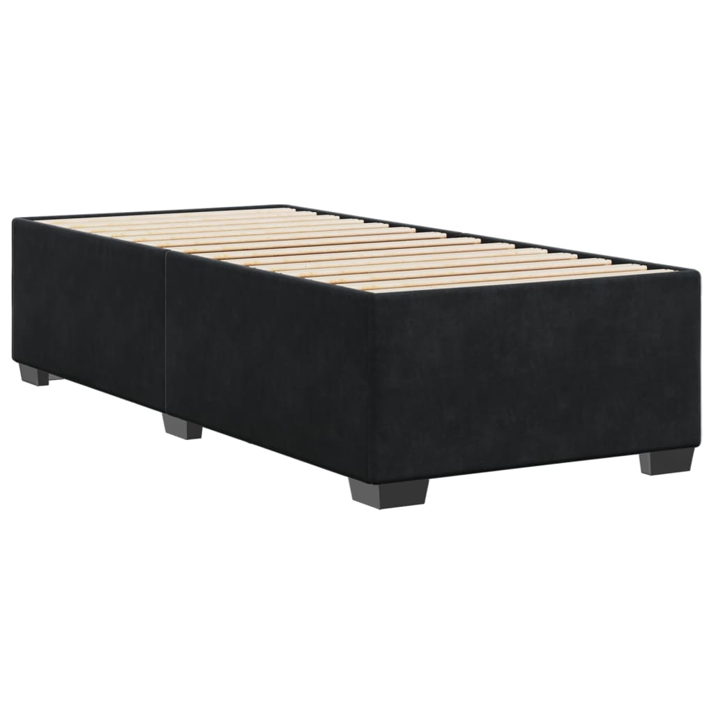 Bed Frame without Mattress Black 90x190 cm Single Velvet