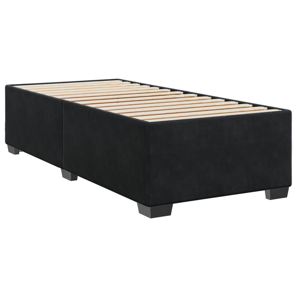 Bed Frame without Mattress Black 90x190 cm Single Velvet