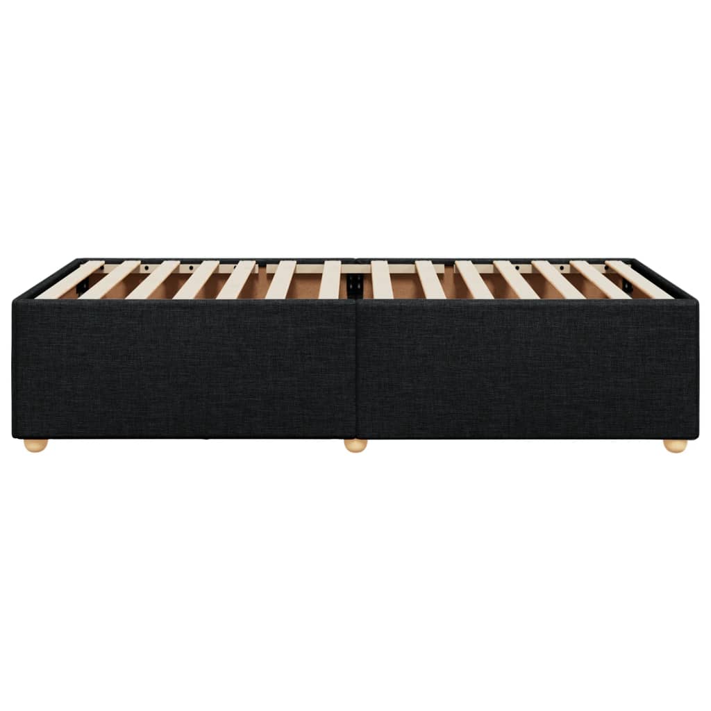 Bed Frame without Mattress Black 90x190 cm Single Fabric