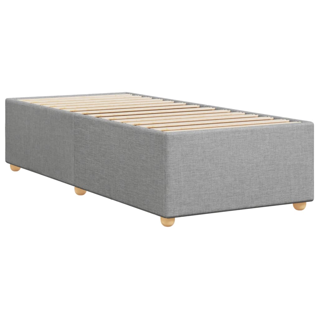 Bed Frame without Mattress Light Grey 100x200 cm Fabric