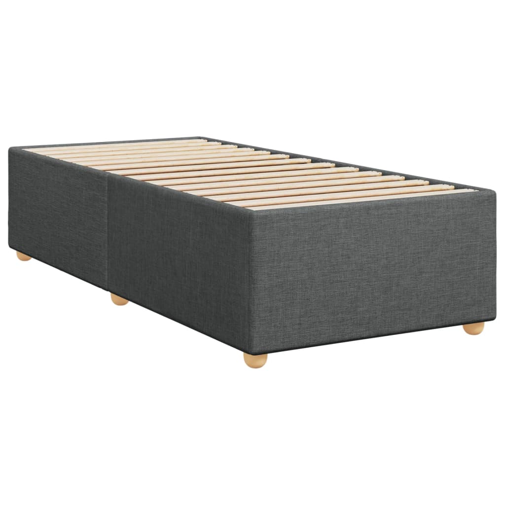 Bed Frame without Mattress Dark Grey 100x200 cm Fabric