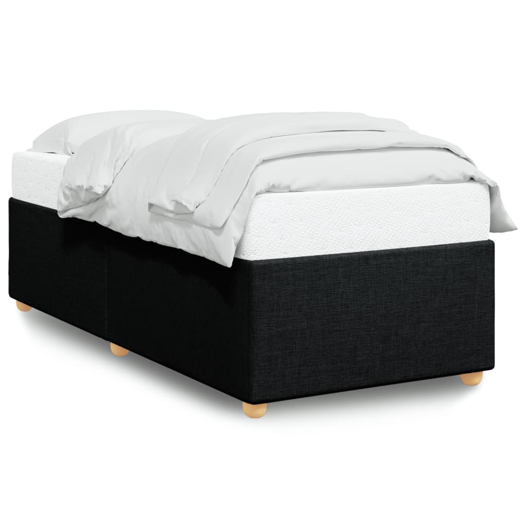 Bed Frame without Mattress Black 100x200 cm Fabric
