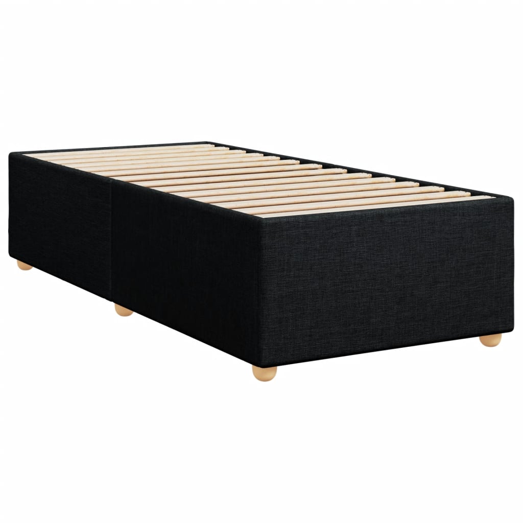 Bed Frame without Mattress Black 100x200 cm Fabric