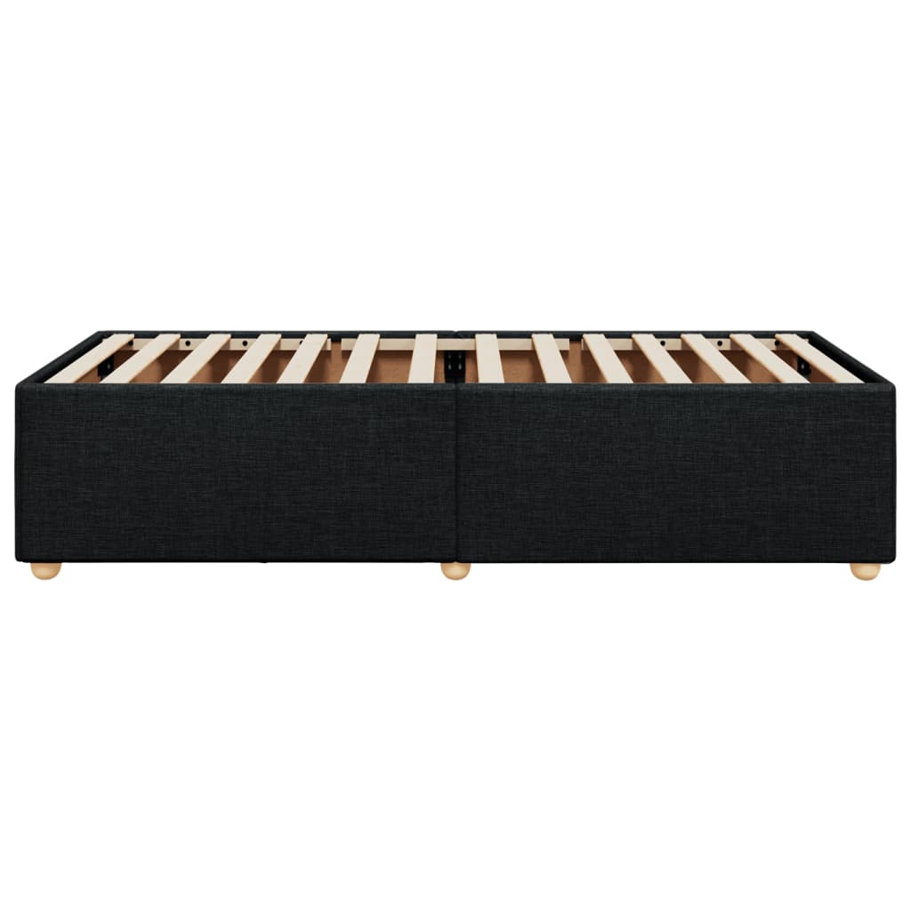 Bed Frame without Mattress Black 100x200 cm Fabric