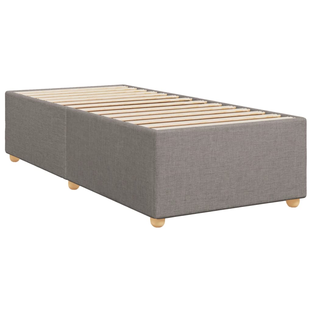 Bed Frame without Mattress Taupe 100x200 cm Fabric
