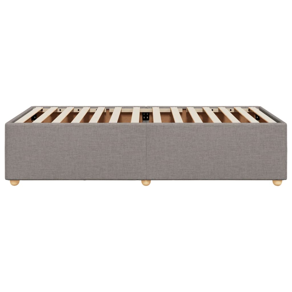 Bed Frame without Mattress Taupe 100x200 cm Fabric